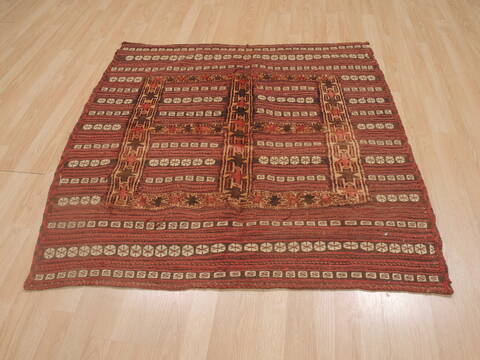 Kilim Red Square Flat Woven 42 X 42  Area Rug 100-109571 Image 1
