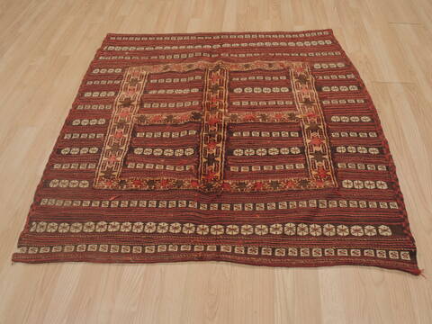 Kilim Red Square Flat Woven 42 X 42  Area Rug 100-109571 Image 3