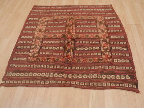 Kilim Red Square Flat Woven 42 X 42  Area Rug 100-109571 Image 5