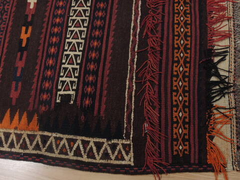 Kilim Red Runner Flat Woven 311 X 910  Area Rug 100-109572 Image 11