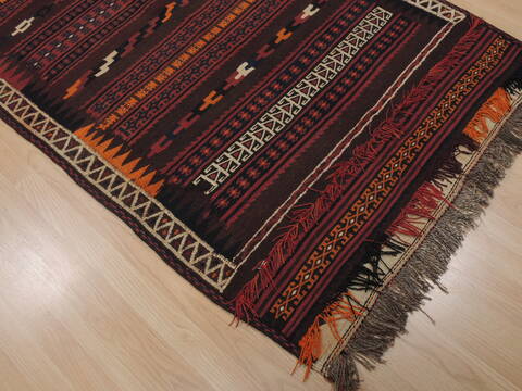 Kilim Red Runner Flat Woven 311 X 910  Area Rug 100-109572 Image 12
