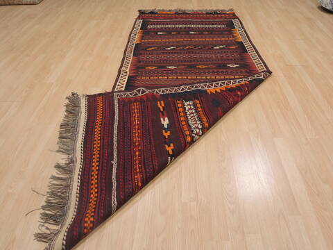 Kilim Red Runner Flat Woven 311 X 910  Area Rug 100-109572 Image 14