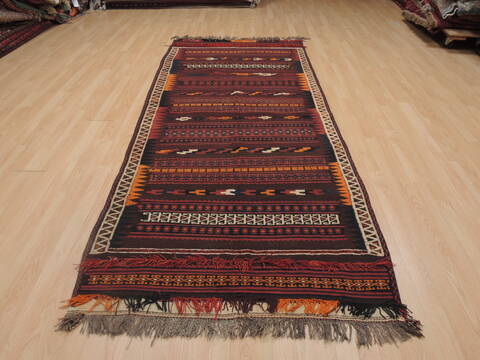 Kilim Red Runner Flat Woven 311 X 910  Area Rug 100-109572 Image 1