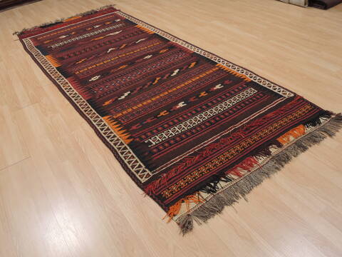 Kilim Red Runner Flat Woven 311 X 910  Area Rug 100-109572 Image 3