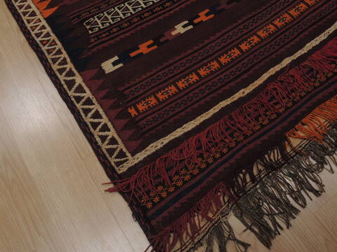 Kilim Red Runner Flat Woven 311 X 910  Area Rug 100-109572 Image 7