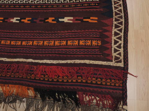 Kilim Red Runner Flat Woven 311 X 910  Area Rug 100-109572 Image 8