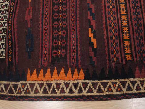 Kilim Red Runner Flat Woven 311 X 910  Area Rug 100-109572 Image 9