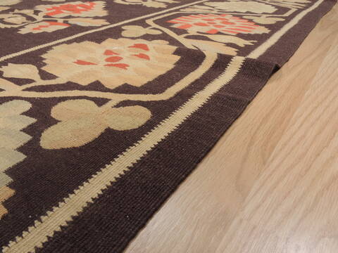 Kilim Brown Flat Woven 68 X 100  Area Rug 100-109575 Image 12
