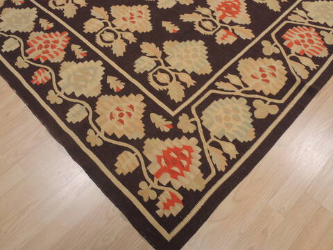 Kilim Brown Flat Woven 68 X 100  Area Rug 100-109575 Image 7