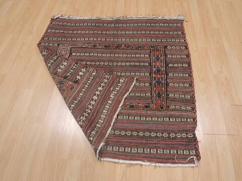 Kilim Brown Square Flat Woven 38 X 40  Area Rug 100-109578 Image 12