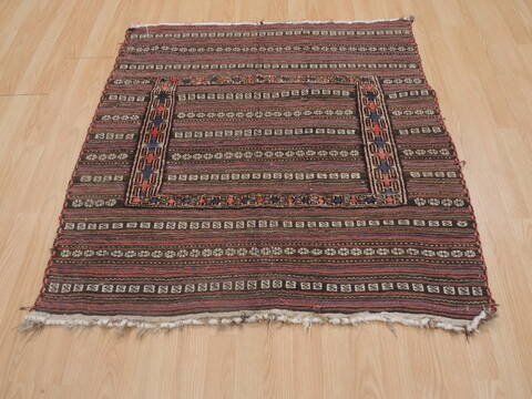 Kilim Brown Square Flat Woven 38 X 40  Area Rug 100-109578 Image 1