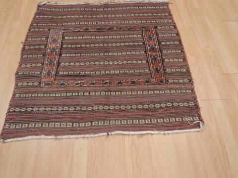 Kilim Brown Square Flat Woven 38 X 40  Area Rug 100-109578 Image 3