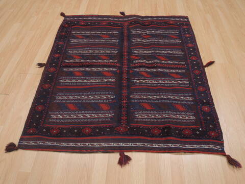 Kilim Red Square Flat Woven 39 X 43  Area Rug 100-109580 Image 1