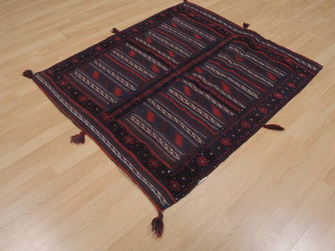 Kilim Red Square Flat Woven 39 X 43  Area Rug 100-109580 Image 2