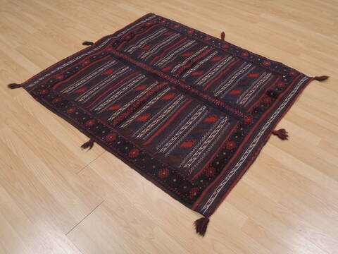Kilim Red Square Flat Woven 39 X 43  Area Rug 100-109580 Image 3