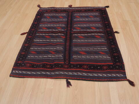Kilim Red Square Flat Woven 39 X 43  Area Rug 100-109580 Image 4