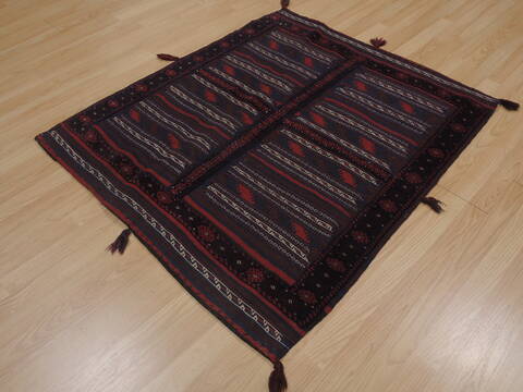 Kilim Red Square Flat Woven 39 X 43  Area Rug 100-109580 Image 5