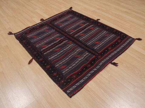 Kilim Red Square Flat Woven 39 X 43  Area Rug 100-109580 Image 6