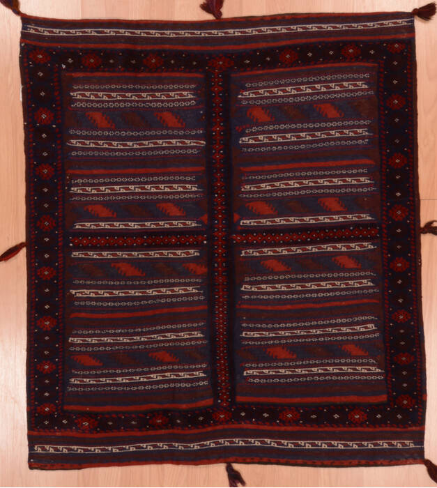 Kilim Red Square Flat Woven 39 X 43  Area Rug 100-109580 Image 0