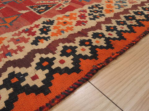 Kilim Red Flat Woven 43 X 73  Area Rug 100-109584 Image 11