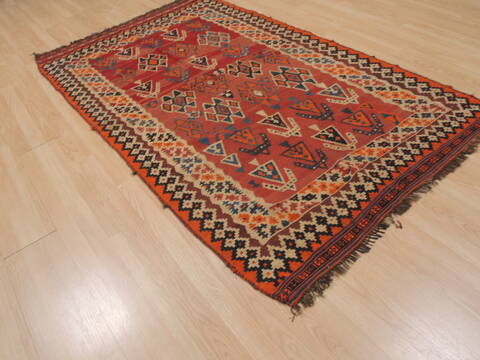 Kilim Red Flat Woven 43 X 73  Area Rug 100-109584 Image 3
