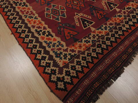 Kilim Red Flat Woven 43 X 73  Area Rug 100-109584 Image 4