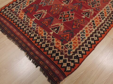 Kilim Red Flat Woven 43 X 73  Area Rug 100-109584 Image 6