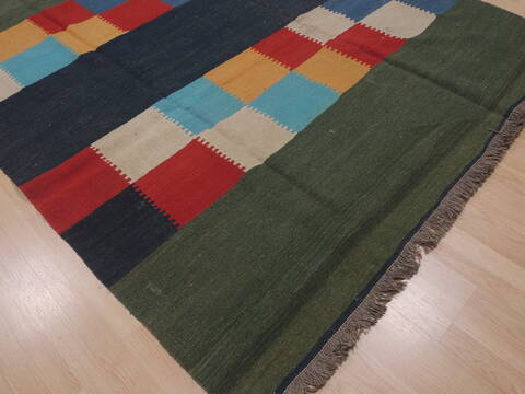 Kilim Green Flat Woven 69 X 910  Area Rug 100-109587 Image 11