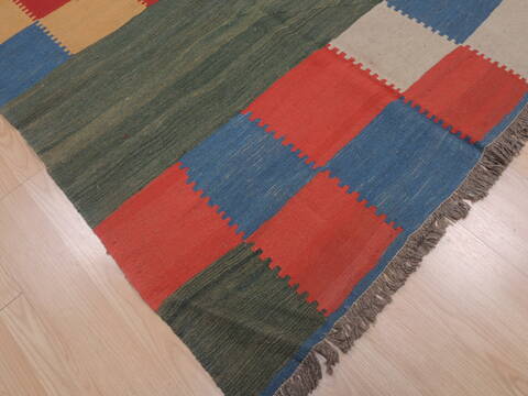 Kilim Green Flat Woven 69 X 910  Area Rug 100-109587 Image 6