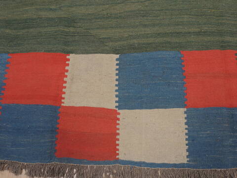 Kilim Green Flat Woven 69 X 910  Area Rug 100-109587 Image 7
