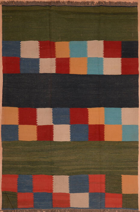 Kilim Green Flat Woven 69 X 910  Area Rug 100-109587 Image 0