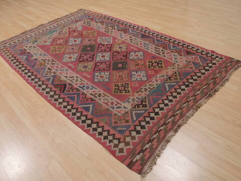 Kilim Purple Flat Woven 51 X 77  Area Rug 100-109589 Image 3