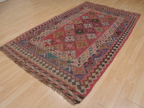 Kilim Purple Flat Woven 51 X 77  Area Rug 100-109589 Image 5