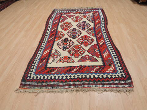 Kilim White Flat Woven 40 X 80  Area Rug 100-109598 Image 14