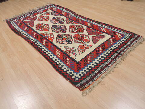 Kilim White Flat Woven 40 X 80  Area Rug 100-109598 Image 16