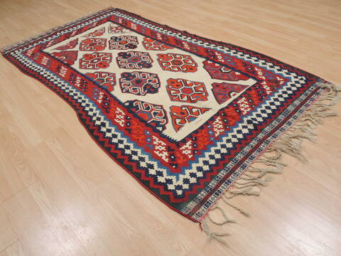 Kilim White Flat Woven 40 X 80  Area Rug 100-109598 Image 3