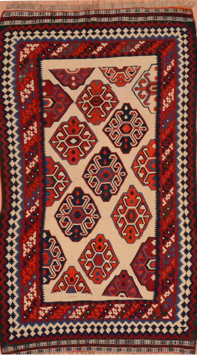 Kilim White Flat Woven 40 X 80  Area Rug 100-109598 Image 0
