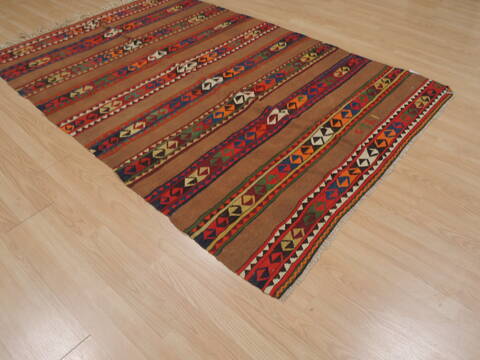 Kilim Red Flat Woven 49 X 74  Area Rug 100-109603 Image 1
