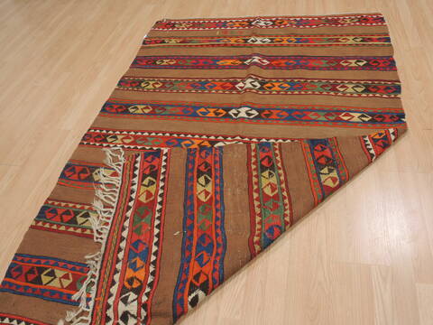 Kilim Red Flat Woven 49 X 74  Area Rug 100-109603 Image 4