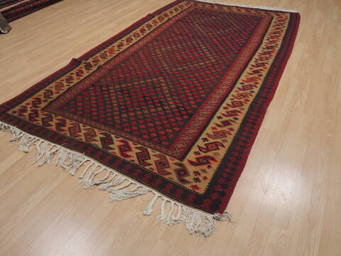 Kilim Red Runner Flat Woven 55 X 97  Area Rug 100-109614 Image 2