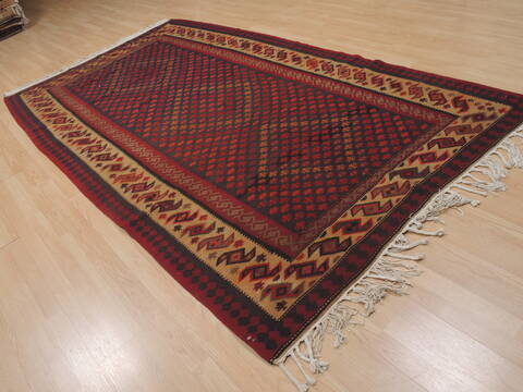Kilim Red Runner Flat Woven 55 X 97  Area Rug 100-109614 Image 3