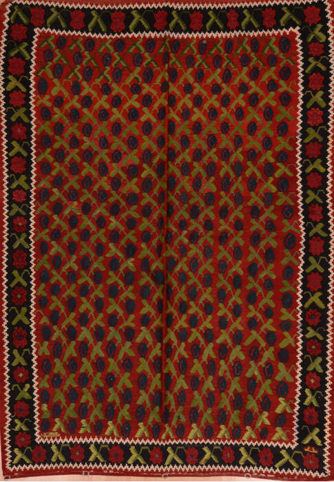 Kilim Red Flat Woven 61 X 89  Area Rug 100-109616 Image 0