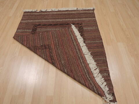 Kilim Brown Flat Woven 42 X 47  Area Rug 100-109619 Image 5