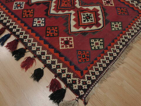 Kilim Red Runner Flat Woven 46 X 134  Area Rug 100-109620 Image 4