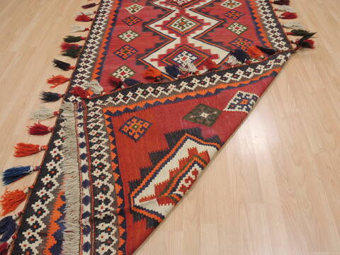Kilim Red Runner Flat Woven 46 X 134  Area Rug 100-109620 Image 7