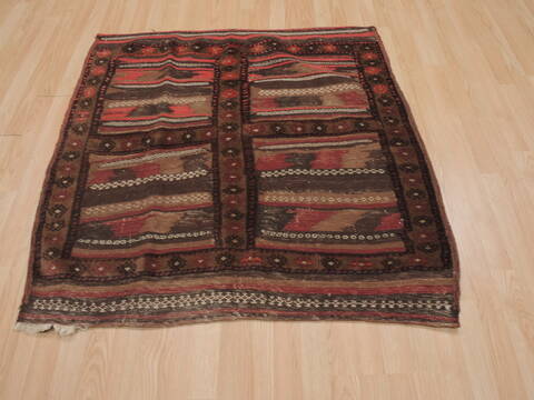 Kilim Red Square Flat Woven 311 X 311  Area Rug 100-109622 Image 1