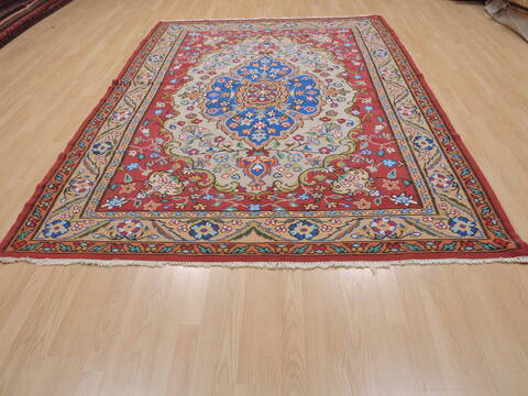Kilim Orange Flat Woven 69 X 96  Area Rug 100-109631 Image 1