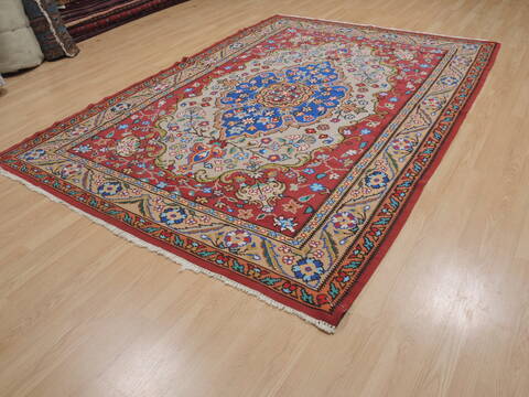 Kilim Orange Flat Woven 69 X 96  Area Rug 100-109631 Image 2