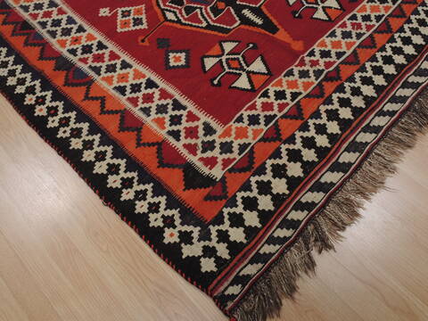 Kilim Red Flat Woven 53 X 711  Area Rug 100-109634 Image 4