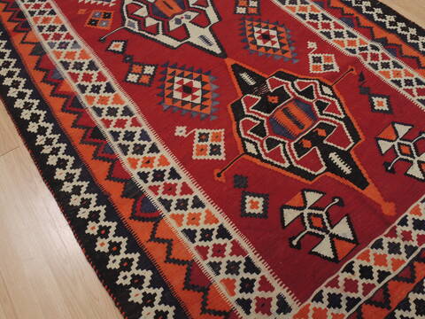 Kilim Red Flat Woven 53 X 711  Area Rug 100-109634 Image 6
